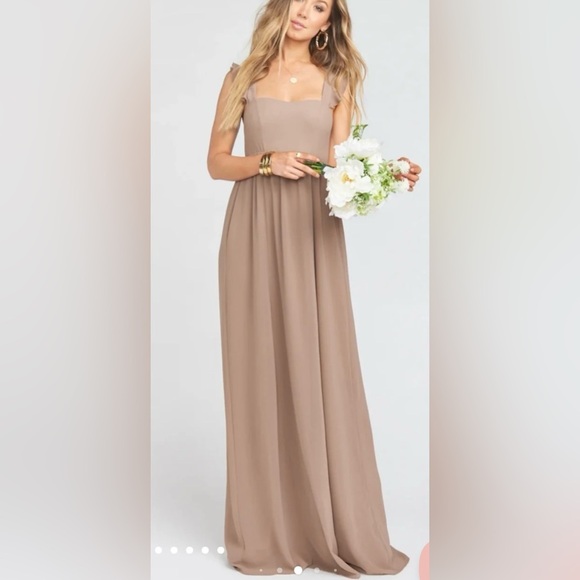 Show Me Your MuMu June Maxi Chiffon in Dune - Picture 1 of 7